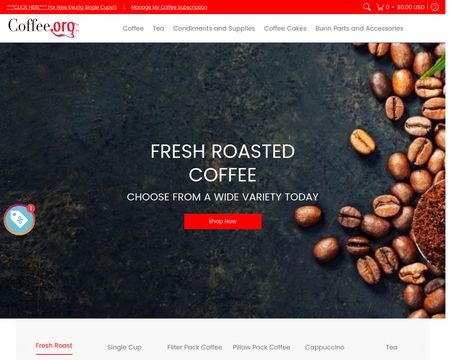 website thubmnail of Coffee.org