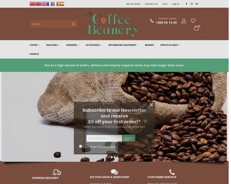 website thubmnail of Coffeebeanery.com.au