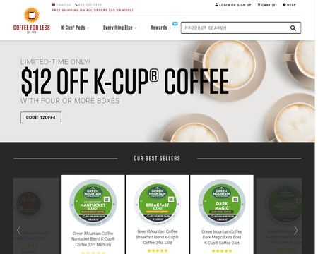 website thubmnail of CoffeeForLess.com