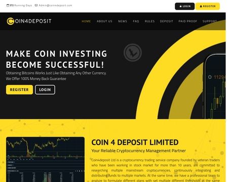 website thubmnail of Coin4deposit