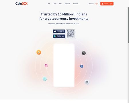 website thubmnail of CoinDCX