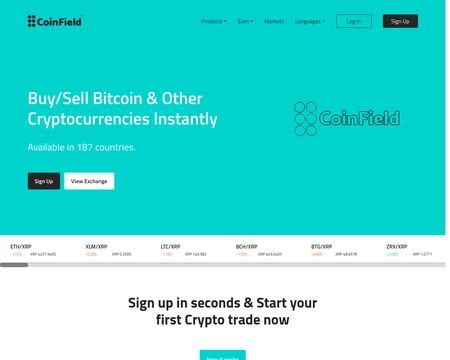 website thubmnail of Coinfield