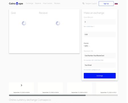 website thubmnail of Coinsape.co