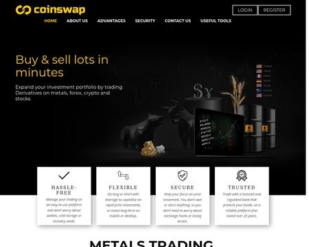 website thubmnail of Coinswap