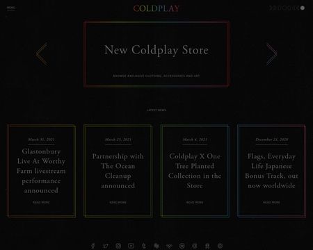 website thubmnail of Coldplay