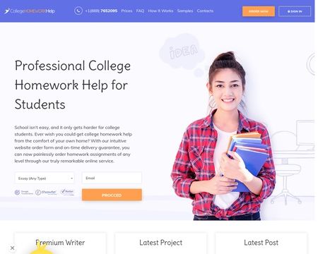 website thubmnail of College Homework Help