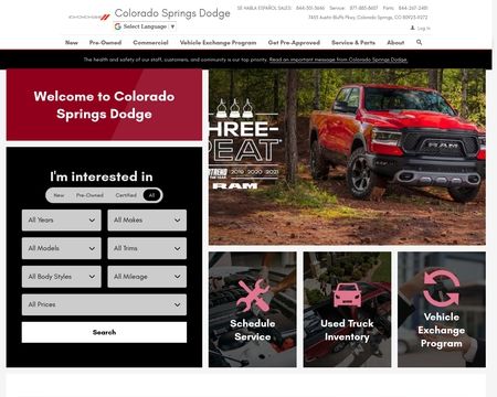 website thubmnail of Colorado Springs Dodge