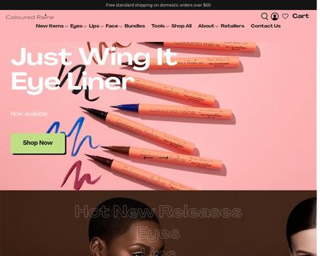 website thubmnail of Coloured Raine Cosmetics