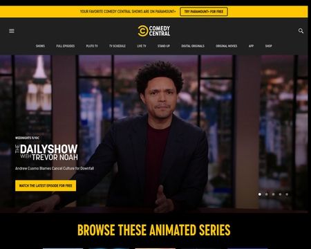 website thubmnail of ComedyCentral