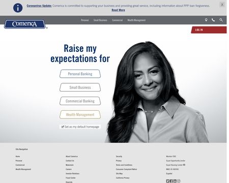website thubmnail of Comerica