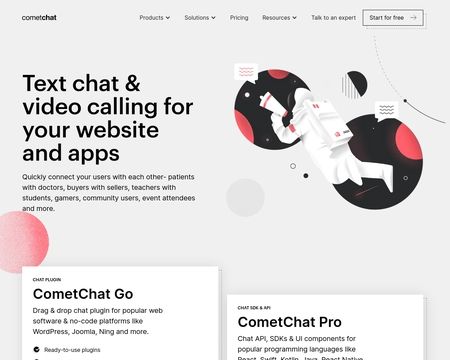 website thubmnail of CometChat