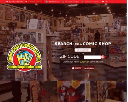 website thubmnail of Comic Shop Locator