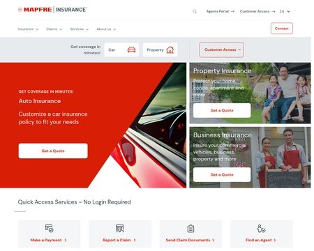 website thubmnail of Mapfre Insurance
