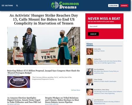 website thubmnail of Common Dreams