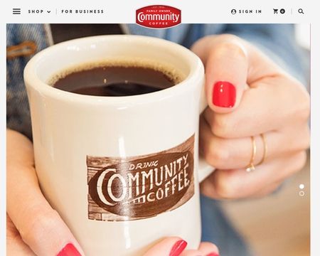 website thubmnail of Community Coffee