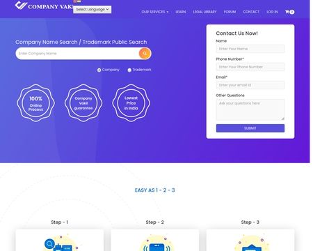website thubmnail of Company Vakil
