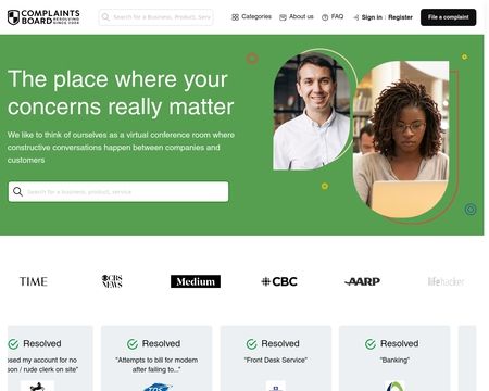 website thubmnail of ComplaintsBoard