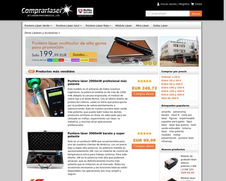 website thubmnail of Comprar Puntero Láser