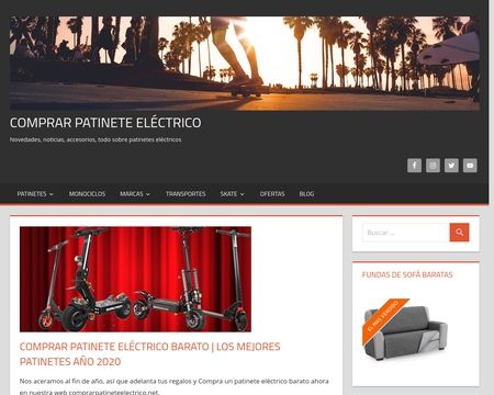 website thubmnail of Comprar Patinete Electrico