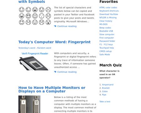 website thubmnail of Computer Hope