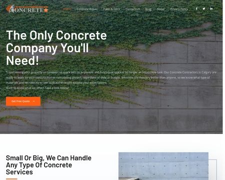 website thubmnail of Concretestar.ca