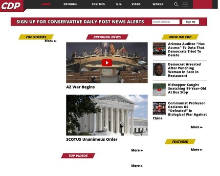 website thubmnail of Conservative Daily Post