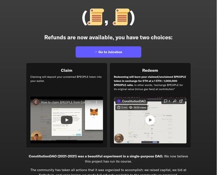 website thubmnail of Constitutiondao