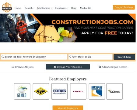website thubmnail of Construction Jobs