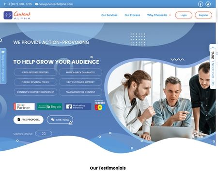 website thubmnail of ContentAlpha