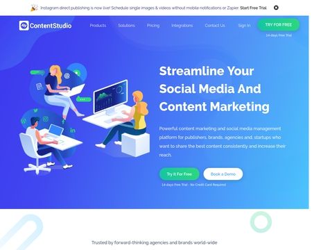 website thubmnail of Contentstudio.io