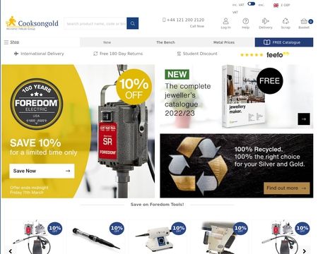 website thubmnail of Cooksongold