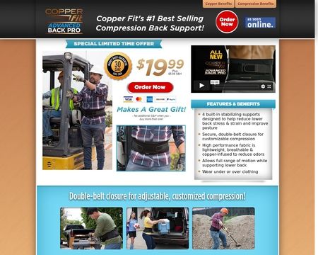 website thubmnail of Copper Fit Back