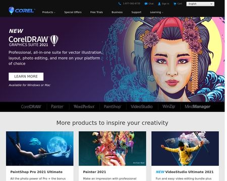 website thubmnail of Corel