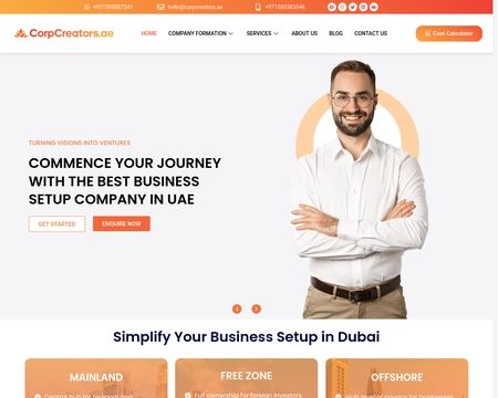 website thubmnail of CorpCreators.ae