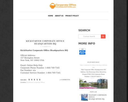 website thubmnail of Corporate Office Headquarters