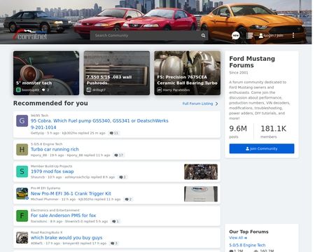 website thubmnail of Ford Mustang Forum