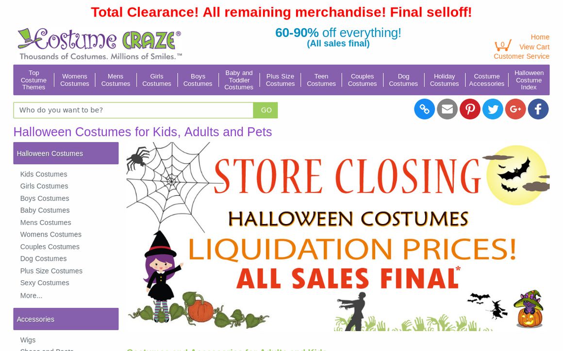 website thubmnail of CostumeCraze