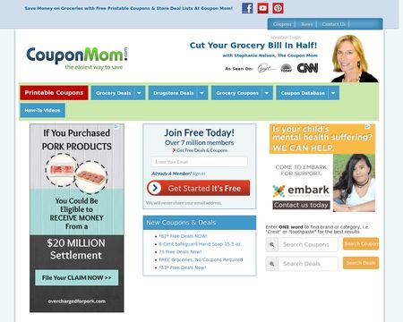 website thubmnail of CouponMom