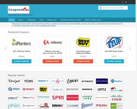 website thubmnail of CouponsKiss