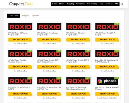 website thubmnail of Couponstext