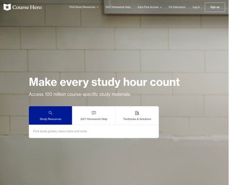 website thubmnail of Course Hero