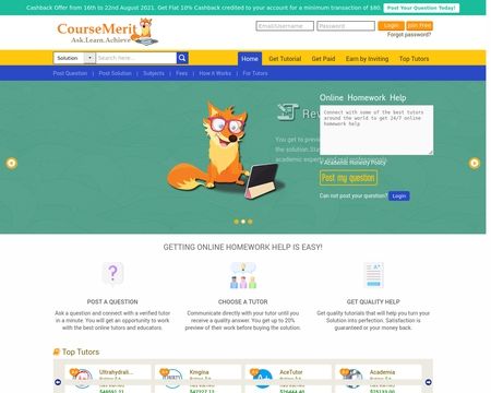 website thubmnail of CourseMerit