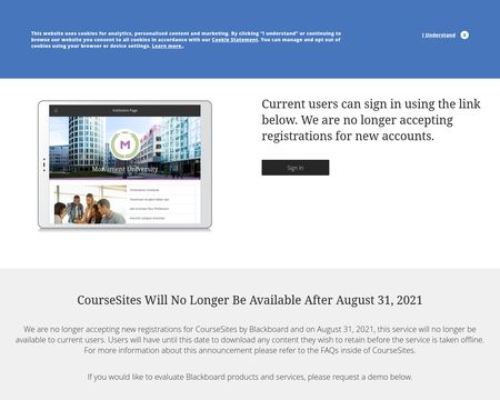 Blackboard CourseSites