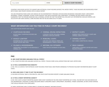 website thubmnail of CourtRec.com