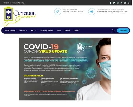 website thubmnail of Covenant Academy