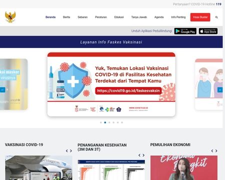 website thubmnail of Covid19.go.id