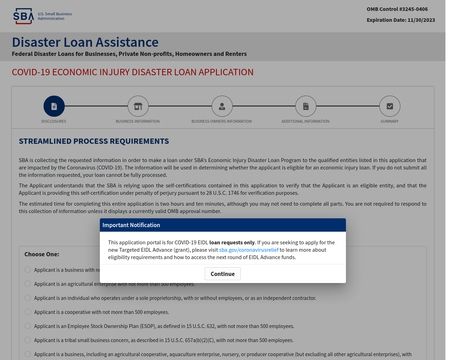website thubmnail of SBA Office of Disaster Assistance