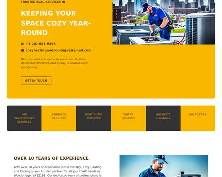 website thubmnail of Cozyheatingandcooling