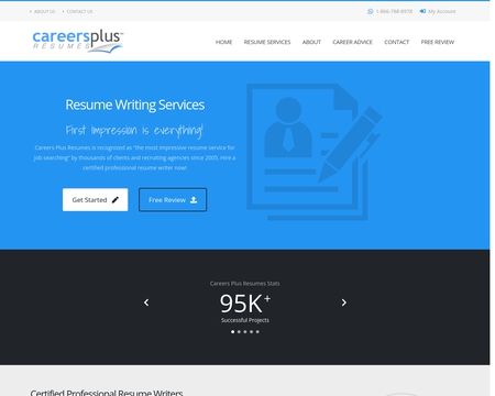 website thubmnail of Careers Plus Resumes
