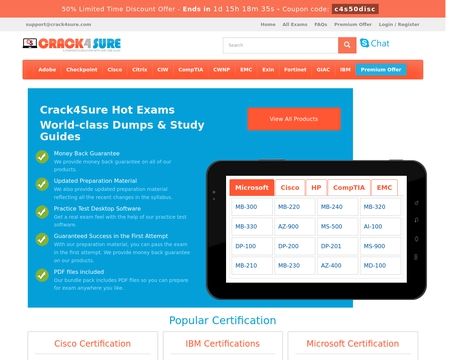 website thubmnail of Crack4sure